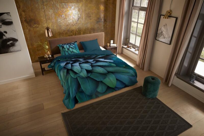 Pure Dekbedovertrek "Heather" - Blauw - (140x220 cm) - 100% Polyester - Afbeelding 3