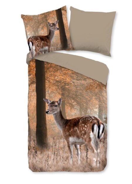 Good Morning Dekbedovertrek "Gavin" - Bruin - (200x200 cm) - 100% Katoen