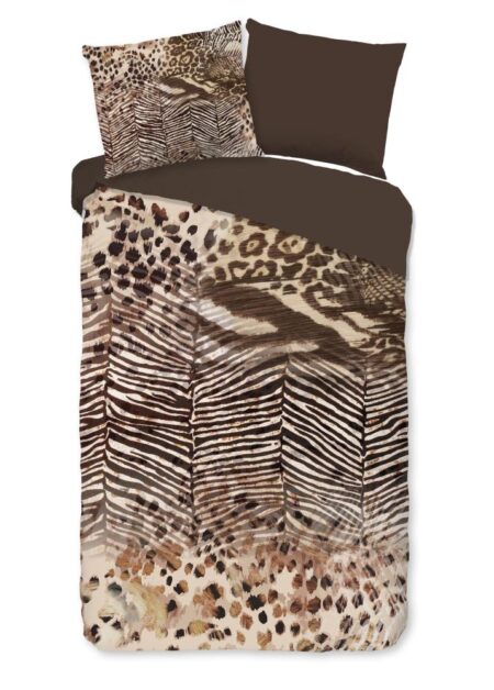Pure Dekbedovertrek "Skins" - Bruin - (140x220 cm) - 100% Polyester