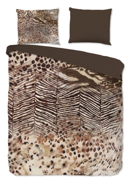 Pure Dekbedovertrek "Skins" - Bruin - (200x220 cm) - 100% Polyester