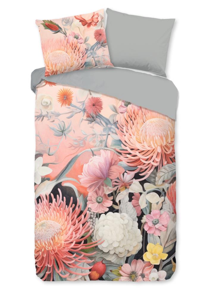 Good Morning Dekbedovertrek "Delphine" - Oranje - (200x220 cm) - 100% Katoen - Afbeelding 2