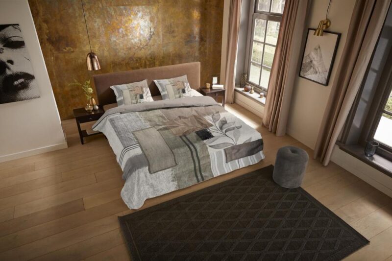 Pure Dekbedovertrek "Claires" - Bruin - (200x220 cm) - 100% Polyester - Afbeelding 3
