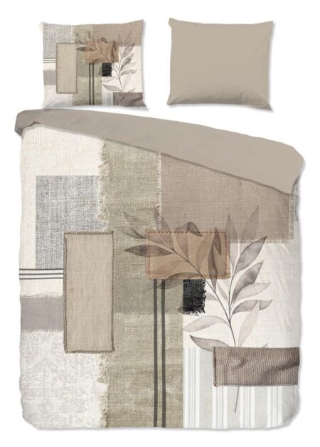 Pure Dekbedovertrek "Claires" - Bruin - (200x220 cm) - 100% Polyester