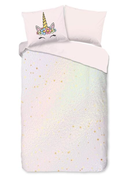 Pure Kinderdekbedovertrek "Mandy" - Roze - (140x220 cm) - 100% Polyester