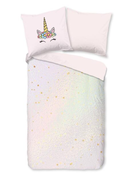 Pure Kinderdekbedovertrek "Mandy" - Roze - (135x200 cm) - 100% Polyester