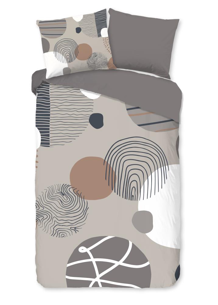 Good Morning Dekbedovertrek "Hendrik" - Grijs - (155x220 cm) - 100% Katoen - Afbeelding 2