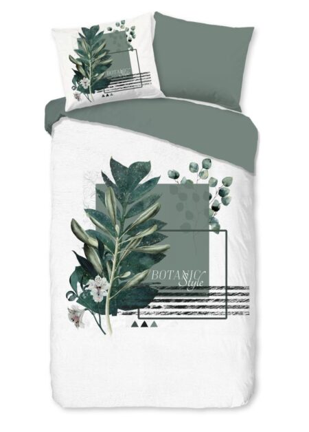 Pure Dekbedovertrek "Green Boho" - Groen - (140x220 cm) - 100% Polyester