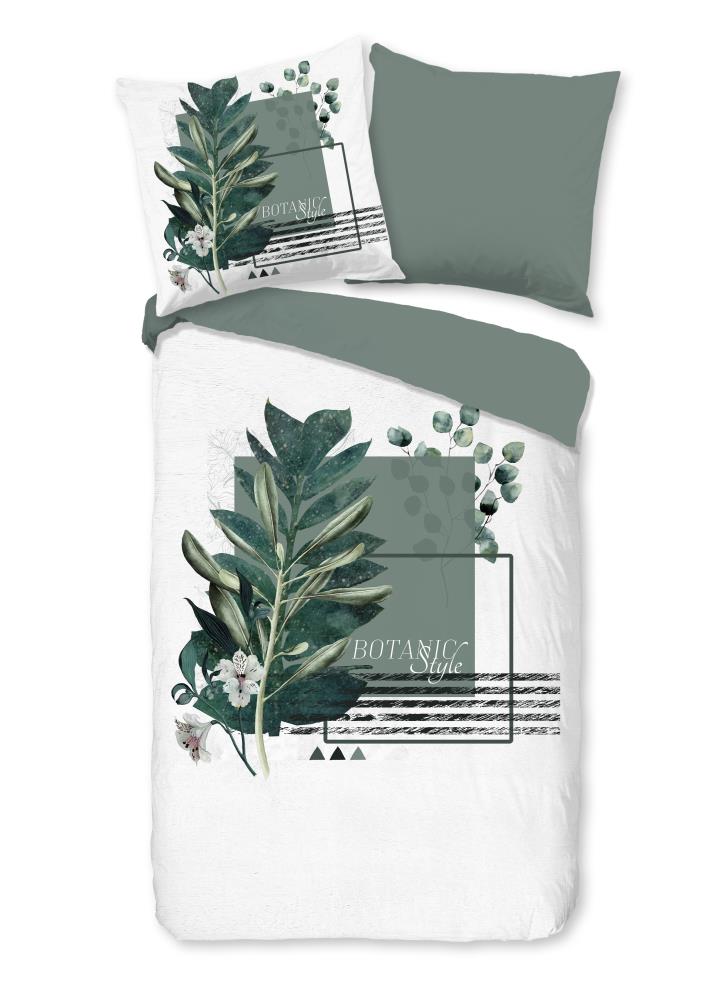 Pure Dekbedovertrek "Green Boho" - Groen - (155x220 cm) - 100% Polyester