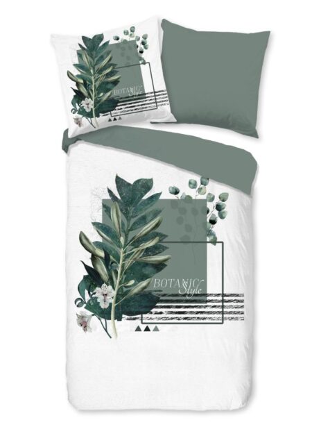 Pure Dekbedovertrek "Green Boho" - Groen - (200x200 cm) - 100% Polyester