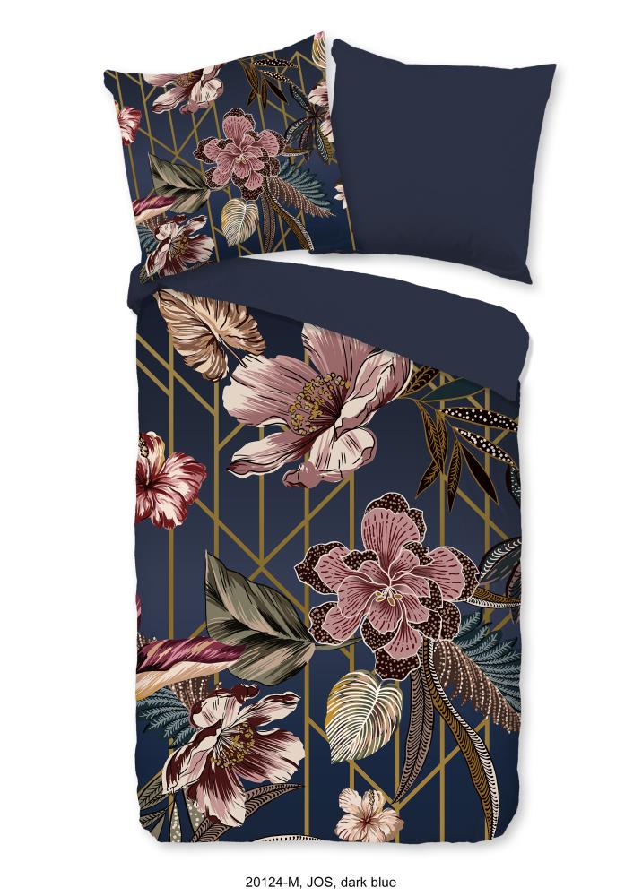 Pure Dekbedovertrek "Jos" - Blauw - (155x220 cm) - 100% Polyester