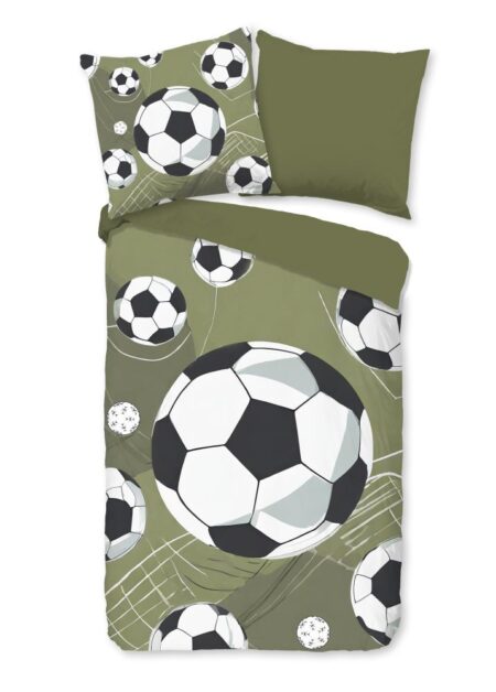Pure Kinderdekbedovertrek "Daan" - Groen - (135x200 cm) - 100% Polyester