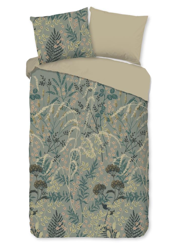 Good Morning Dekbedovertrek "Silve" - Groen - (155x220 cm) - 100% Katoen - Afbeelding 2