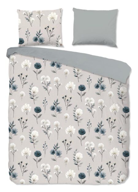 Good Morning Dekbedovertrek "Gioia" - Grijs - (200x220 cm) - 100% Katoen
