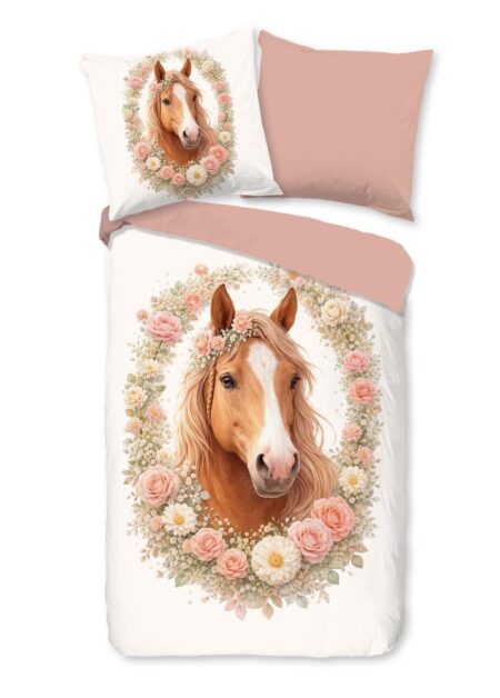 Pure Kinderdekbedovertrek "Kransje" - Off-Wit - (135x200 cm) - 100% Polyester