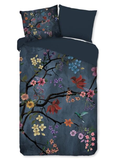 Pure Dekbedovertrek "Arienne" - Blauw - (140x220 cm) - 100% Polyester