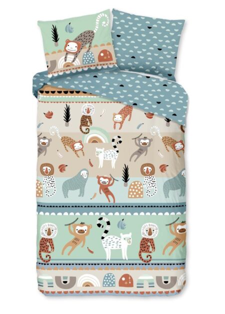 Good Morning Kinderdekbedovertrek "Play" - Multi - (140x220 cm) - 100% Katoen