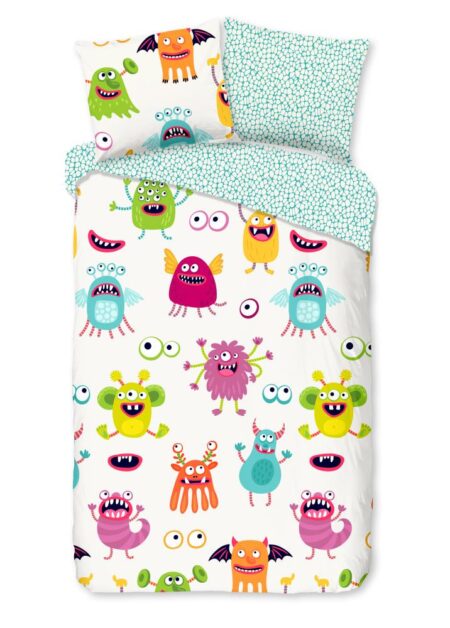 Good Morning Kinderdekbedovertrek "Booh" - Multi - (140x200/220 cm) - 100% Katoen