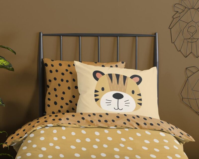 Good Morning Kinderdekbedovertrek "Tiger" - Geel - (140x200 cm) - 100% Katoen - Afbeelding 3