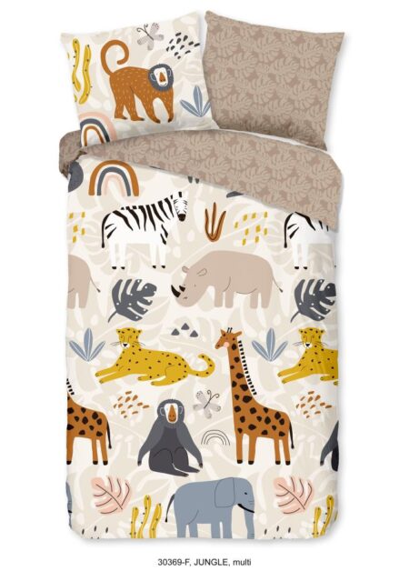 Good Morning Kinderdekbedovertrek "Jungle" - Multi - (140x200/220 cm) - 100% Katoen