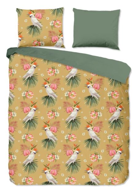 Pure Dekbedovertrek "Kakatoe" - Geel - (240x220 cm) - 100% Polyester