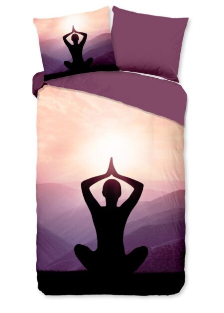 Pure Dekbedovertrek "Yoga" - Paars - (140x220 cm) - 100% Polyester