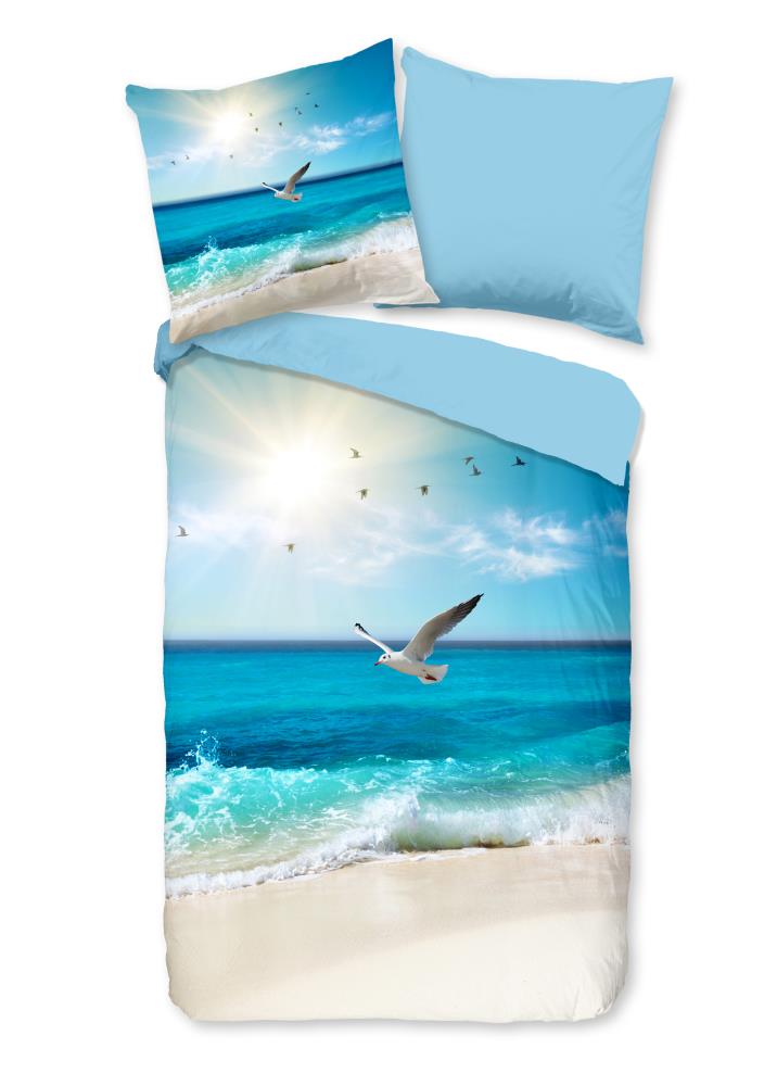 Good Morning Dekbedovertrek "Sealife" - Multi - (155x220 cm) - 100% Katoen