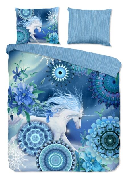 HIP Dekbedovertrek "Lumi" - Blauw - (240x220 cm) - 100% Katoen