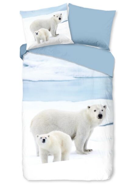 Good Morning Dekbedovertrek "Care" - Blauw - (140x220 cm) - 100% Katoen