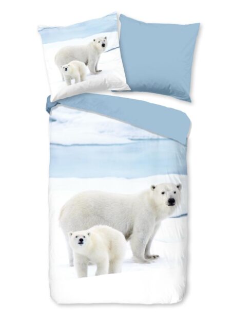 Good Morning Dekbedovertrek "Care" - Blauw - (135x200 cm) - 100% Katoen