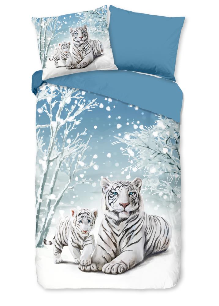 Good Morning Kinderdekbedovertrek "Safe" - Blauw - (140x200/220 cm) - 100% Katoen