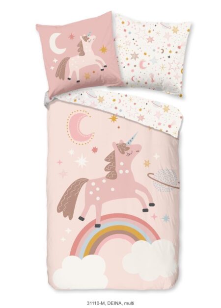 Pure Kinderdekbedovertrek "Deina" - Roze - (135x200 cm) - 100% Polyester