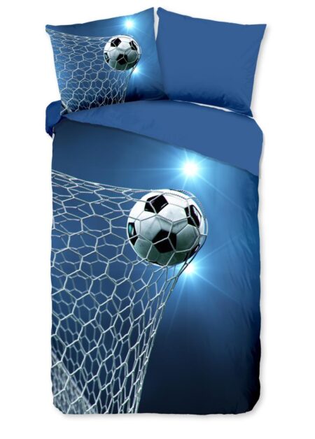Pure Kinderdekbedovertrek "Fans" - Blauw - (140x220 cm) - 100% Polyester
