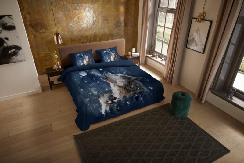 Pure Dekbedovertrek "Moon" - Blauw - (140x220 cm) - 100% Polyester - Afbeelding 2