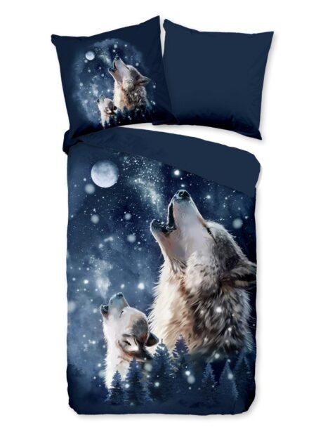 Pure Dekbedovertrek "Moon" - Blauw - (135x200 cm) - 100% Polyester