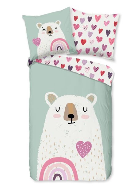 Good Morning Kinderdekbedovertrek "Ted" - Multi - (135x200 cm) - 100% Katoen