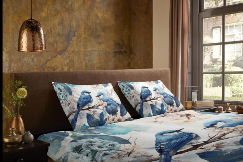 Pure Dekbedovertrek "Zari" - Blauw - (200x220 cm) - 100% Polyester - Afbeelding 4