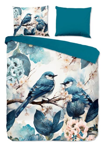 Pure Dekbedovertrek "Zari" - Blauw - (200x220 cm) - 100% Polyester