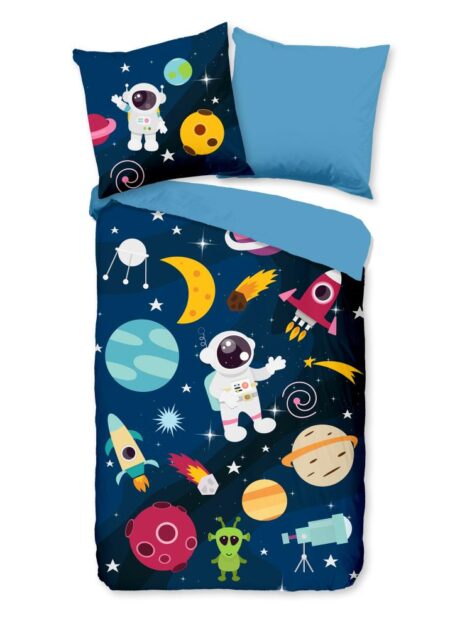 Pure Kinderdekbedovertrek "Planets" - Multi - (135x200 cm) - 100% Polyester