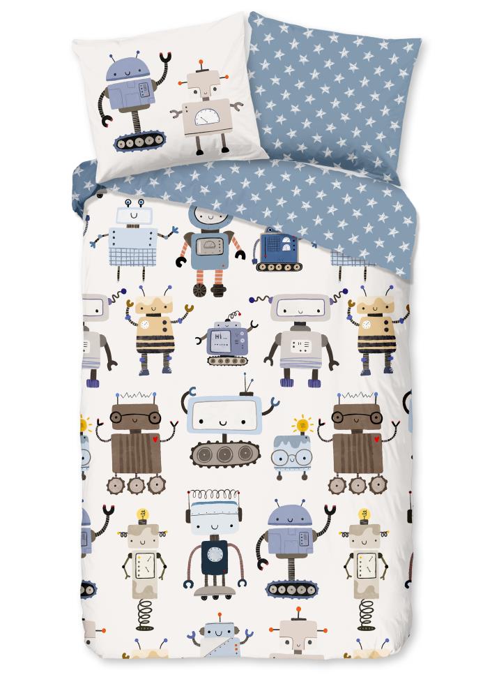 Good Morning Kinderdekbedovertrek "Robo" - Multi - (140x200 cm) - 100% Katoen - Afbeelding 2