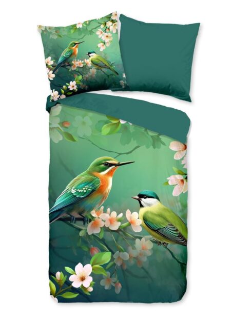 Pure Dekbedovertrek "Signi" - Groen - (135x200 cm) - 100% Polyester
