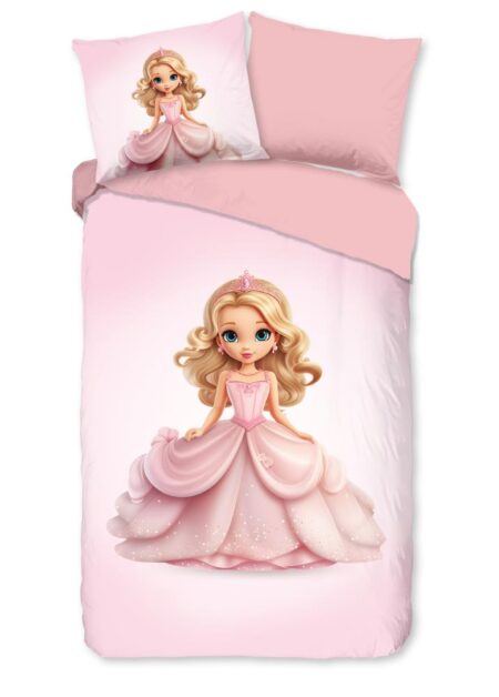 Pure Kinderdekbedovertrek "Bella" - Roze - (140x220 cm) - 100% Polyester
