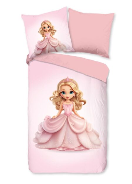 Pure Kinderdekbedovertrek "Bella" - Roze - (135x200 cm) - 100% Polyester