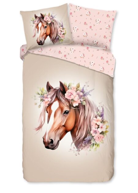 Good Morning Kinderdekbedovertrek "Avera" - Bruin - (140x220 cm) - 100% Katoen