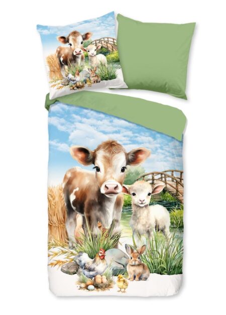 Pure Kinderdekbedovertrek "Farm" - Multi - (135x200 cm) - 100% Polyester