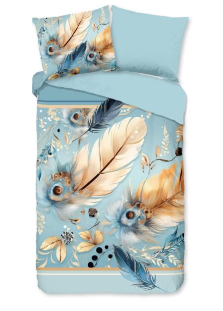 Pure Dekbedovertrek "Wizz" - Blauw - (140x220 cm) - 100% Polyester