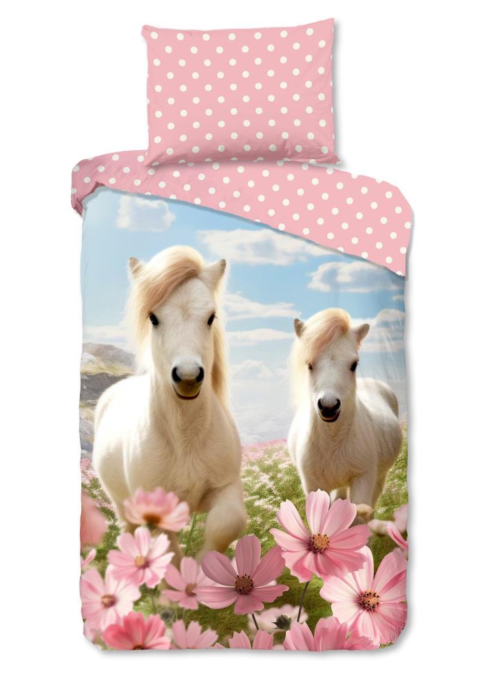 Good Morning Kinderdekbedovertrek "Philou" - Roze - (140x200 cm) - 100% Katoen