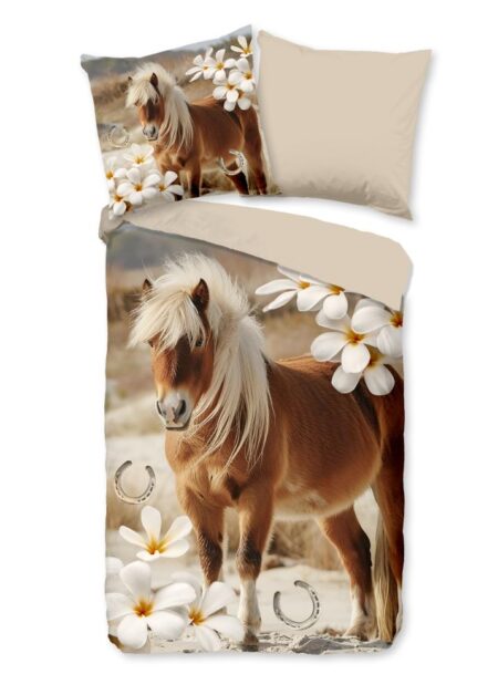 Pure Kinderdekbedovertrek "Fabi" - Bruin - (135x200 cm) - 100% Polyester