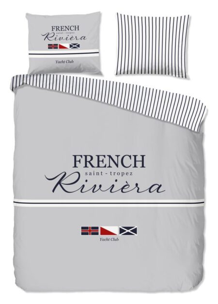 Pure Dekbedovertrek "French" - Grijs - (240x220 cm) - 100% Polyester