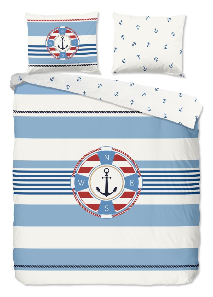Pure Dekbedovertrek "Selin" - Blauw - (200x220 cm) - 100% Polyester