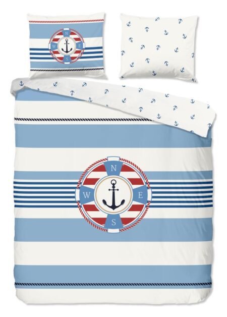 Pure Dekbedovertrek "Selin" - Blauw - (240x220 cm) - 100% Polyester